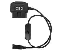 Dailygoods - Dailygoody - OBD2 Mini-USB Oplaadkabel voor Dashcam - 24 Uur Voeding met Schakelaar