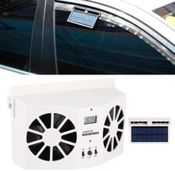 Dailygoods - Dailygoody - Solar Car Cooler - Ventilator - Draagbaar - Wit - Luchtreiniger - Zonne-energie - Geschikt voor auto - Wit — thumbnail 2