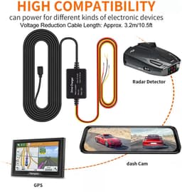 Dailygoody - Dash Cam Hardwire Kit - Voedingskabel voor Dashcams - Eenvoudige installatie - Type C - Geschikt voor GPS Apparaten - Duurzaam en betrouw — thumbnail 5