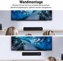TV Soundbar met ingebouwde Subwoofer Surround Sound, Wireless 5.0 Bluetooth Device Streaming, GROTE afstandsbediening — thumbnail 2