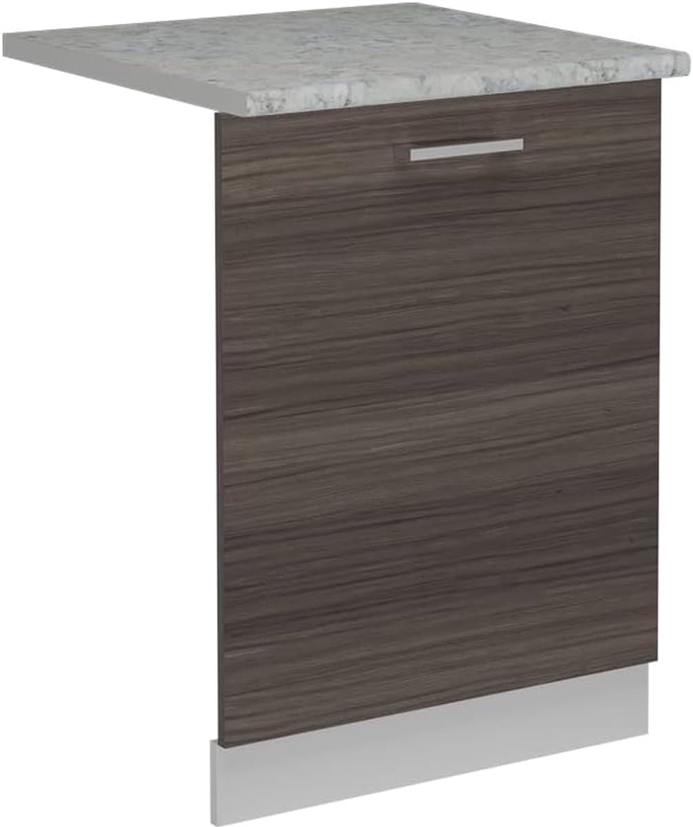 Vaatwasserfrontpaneel - Keukenpaneel Meubel - Keuken Integratie - Moderne R-Lijn - 60 cm Breed - Edel Grijs — afbeelding 1