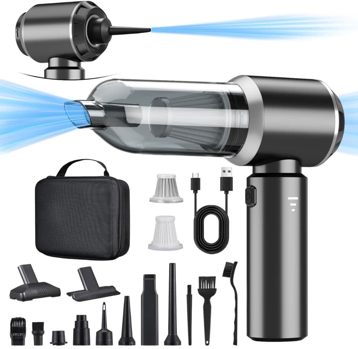 MRKK® Kruimeldief Draadloos - Auto Stofzuiger - Handstofzuiger - — afbeelding 1