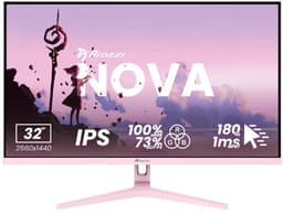 Arozzi Nova 32" Gaming Monitor - QHD IPS - 180Hz - Roze — thumbnail 1