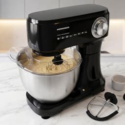 Heinner Keukenmachine 600W – 3,5L RVS Mengkom – 12 Snelheden – Pulse-functie – Planetaire Mixer – Zwart – Inclusief Klopper, Kneedhaak — thumbnail 4