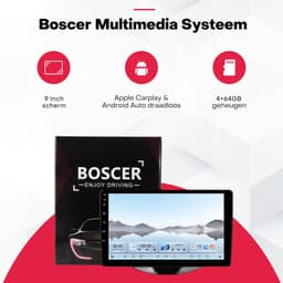 Boscer Autoradio - Geschikt voor Toyota Aygo, Citroën C1 & Peugeot 108 (2015-2020) - Android 15 - 9 Inch HD Touchscreen - 8-Core Snapdragon 4+64GB - Interne Koeling - Apple CarPlay & Android Auto - GPS, WiFi, Bluetooth - Camera & Microfoon — thumbnail 2