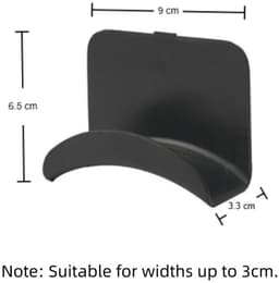 8 Stuks - Koptelefoonhaak - Over-ear koptelefoonhaak - Headset Standaard - Zelfklevende muurbevestiging - Zelfklevende Haakjes - Haakje voor spelcomputer - Zwart - 9*6,5*3,3 cm - voor de meeste koptelefoons, baseballpetten, kleding — thumbnail 2