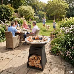 ASH Nova - Large - 3-in-1 Plancha BBQ met grillring - Buitenkoken - Plancha BBQ - Plancha Bakken - Zwart - Grillring — thumbnail 4