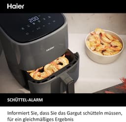 Heteluchtfriteuse - Airfryer Frituurpan - Gezond Koken - 6 Kookfuncties - 5 Liter Inhoud - Grijs — thumbnail 5