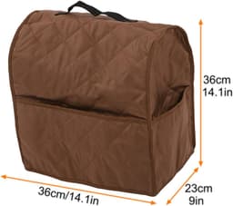 Mixer Hoes - Apparaat Beschermer - Keuken Organisatie - Gewatteerd Polyester - 36 x 23 x 36 cm - Koffie — thumbnail 5