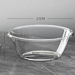 Plastic Mengkom - Kneedkom Bak - Ingrediënten Mengen - Transparant Ontwerp - 176 oz - Transparant — thumbnail 4