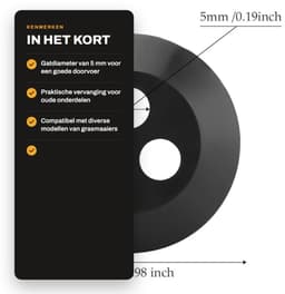 Dailygoods- Doorvoertule 3-gaats - Brandstoftank Doorvoer - Vervangingen Grasmaaier - Rubber - Gatdiameter 5 mm - Compatibel met Echo Modellen — thumbnail 2
