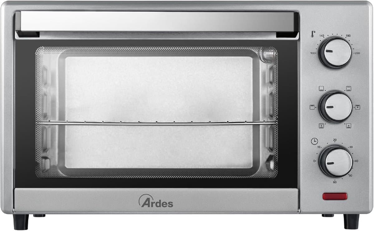 Elektrische Oven - Compacte Keukenoven - Thuis Bakken - 6 Kookfuncties - 25 Liter - Zilver — afbeelding 1