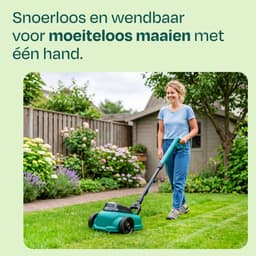 VONROC Mini Elektrische Grasmaaier 20V – 22 cm – Maaien en mulchen in één - Drie instelbare maaihoogtes: 30mm, 40mm, 50mm –- Incl. reinigingstool - Incl. 4.0Ah Accu en lader — thumbnail 2