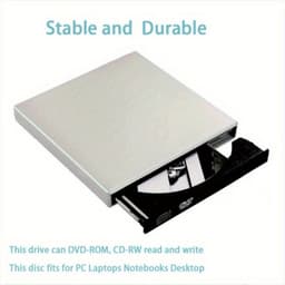Externe DVD Speler - CD Brander - Bestanden Archiveren - Plug and Play - Draagbaar - Zwart — thumbnail 3
