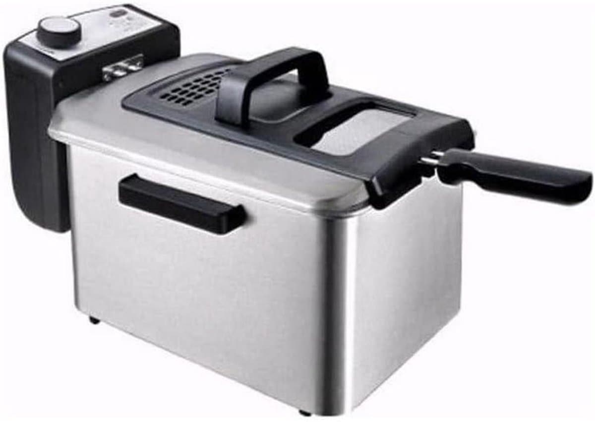 Friteuse 4 Liter - Elektrische Frituurpan - Lekker Frituren - Mechanische Bediening - 4 Liter - Roestvrij staal — afbeelding 1