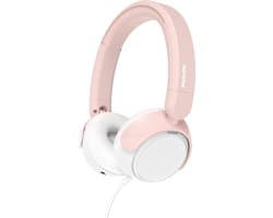 PHILIPS TAK2000PK/00 - Kinderkoptelefoon - 85 dB Veilig Luisteren - Audio Share - Ingebouwde Microfoon - Opvouwbaar - USB-C Adapter Inclusief - Licht Roze / Wit