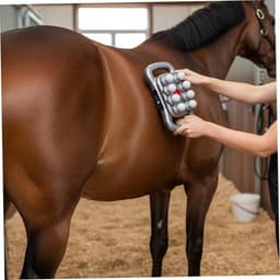 Massage Gun Paard - Spierontspanningsapparaat - Herstel Bevorderen - 8 Massagekoppen - 34 x 20 x 14 cm - Grijs — thumbnail 2