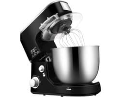Kneedmachine voor thuis - Keukenmachine Garde - Zelf bakken maken - 1000W Krachtige Motor - 5 liter inhoud - Zwart