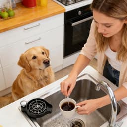 Gootsteen Vaatwasser - Glasreiniger Mokkenwasser - Hygiënisch Reinigen - Hogedruk Sproeifunctie - 119 x 143 x 119 cm - Zwart — thumbnail 4