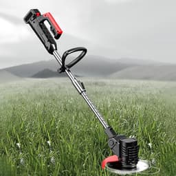 Elektrische Grasmaaier - Handgrasmaaier Tuinmaaier - Gazon Onderhoud - Draadloos Werken - 35 cm Snijbreedte - Zwart — thumbnail 1
