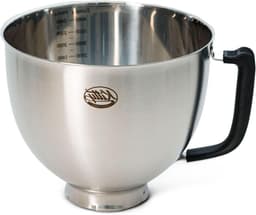 Kitty Professional Mixing bowl Super Bowl compatible with Food Processor 4.3 and 4.8 liters (Brushed steel) — thumbnail 1