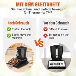 Keukenmachine Schuifplank - Rolplank Bamboe - Keuken Gemak - 360° Wielen - 40x28 cm - Zwart — thumbnail 2