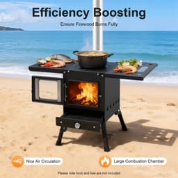 AYDN - Opvouwbare barbecue - Compacte BBQ en campingkachel - 22 × 22 × 32 cm - Camping barbecue - BBQ - Outdoor houtkachel - — thumbnail 5