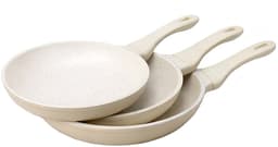 Signature Home, Set van 3 pannen 20 / 24 / 28 cm met minerale antiaanbaklaag, Beige — thumbnail 1