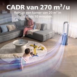Philips 8000 Series Air Performer 3-in-1 Luchtreiniger - Ventilator & Verwarming - CADR 270m3/u - Ruimtes tot 70m2 - 3 laags HEPA Filtratie - Air+ app - Grijs - AMF870/15 — thumbnail 5