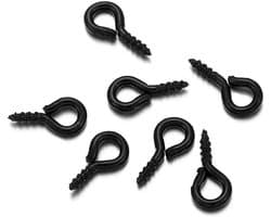 Set van 200 Zelftappende Mini Oogschroeven voor Hout, Kurk en DIY Sieraden - Zwart 4x8mm, Ideaal voor Creatieve Projecten en Handwerk