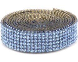 Rhinestone Strikband voor DIY Decoratie - 5 Yard Blauw Strass Banding voor Creatieve Projecten
