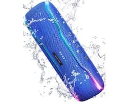 Draagbare Bluetooth Luidspreker - Draadloze speaker - Feesten en buiten - IPX7 waterdicht - 24 uur speeltijd - Blauw