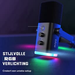 FIFINE TAM8 XLR - USB / XLR Studio microfoon - Flexibele Arm ( BM88 ) - Met kabelgoot - Geschikt voor PC/PS4/PS5 - RGB - Podcast - Gaming - Streaming - Zwart — thumbnail 3