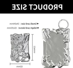 Unieke Irreguliere Fotolijst Sleutelhanger voor ID Kaarten, Badge Houder voor Studenten en Kantoorbenodigdheden van Electroplated Kunststof — thumbnail 5