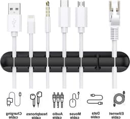 3-Pack Kabelhouder Clips voor Kabelbeheer, Zelfklevende Organiser voor USB Oplaadkabels, Muiskabels en Power Cords in Kantoor en Thuis — thumbnail 5