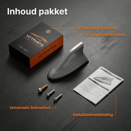 VCTparts® Universele Haaienvin Autoradio Antenne Grijs/Zilver - Sportief Modern Auto Design — thumbnail 3