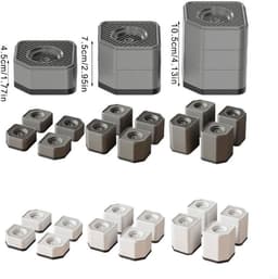 Trillingsdempers wasmachine - Trillingsdempers - Anti-vibration pads - Washing machine pads - Non-slip feet - 4.5cm height - Set of 4 - Kitchen stove riser - Dryer - Fridge - Dishwasher - Noise reduction - Wit — thumbnail 5