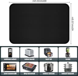 Hittebestendige Siliconen Mat 60 x 40 cm voor Airfryer, Koffiezetter en Oven - Antislip, Waterdicht en Vuurvast voor Keukenoppervlak — thumbnail 7