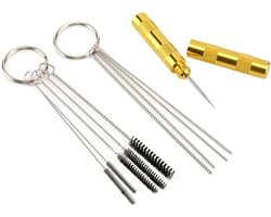 Complete 11-delige Airbrush Reinigingsset met RVS Naalden en Borstels voor Modelbouw en Schilderen