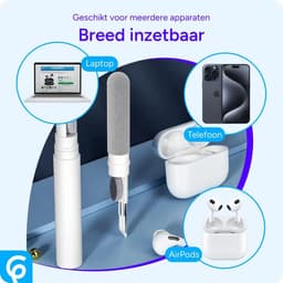 Schoonmaakset Geschikt voor AirPods / AirPods Pro - Cleaning Pen voor Bluetooth Oordopjes en Oplaadcase - Reinigingspen voor Samsung Galaxy Buds, EarBuds en andere bluetooth headsets — thumbnail 2