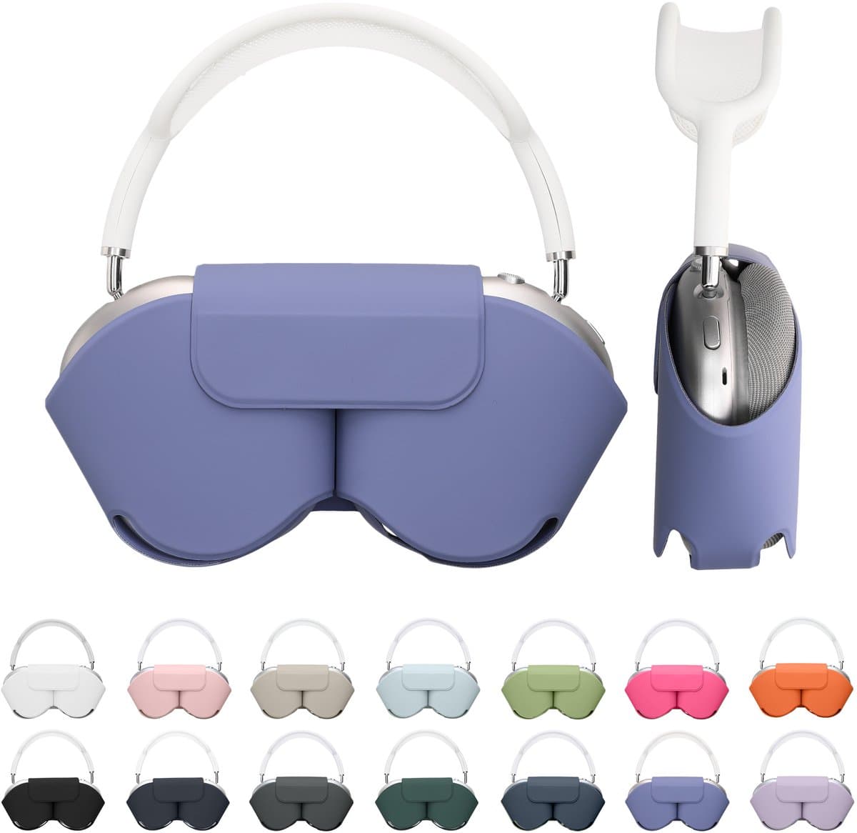 kwmobile cover voor over-ear koptelefoon - Compatibel met Apple AirPods Max / AirPods Max 2 - Van polyester - In lavendel — afbeelding 1