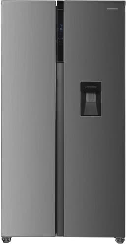 Heinner HSBS-HM439NFINVXWDD American Side-by-Side Koelkast met Waterdispenser 439 L – Smart-functie – ECO-functie – Deur-alarm – RVS – 5 Jaar Garantie — thumbnail 1