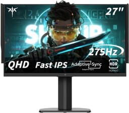 KTC H27E8 Gaming Monitor – 27" QHD (2560x1440), 275Hz, 1ms, HDR400, Adaptive Sync (FreeSync/G-Sync), IPS, 400 cd/m², verstelbare standaard, antireflectie – Ultra-snel & kleurecht — thumbnail 1