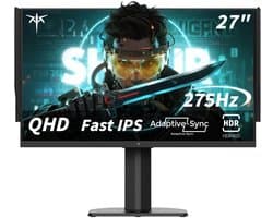 KTC H27E8 Gaming Monitor – 27" QHD (2560x1440), 275Hz, 1ms, HDR400, Adaptive Sync (FreeSync/G-Sync), IPS, 400 cd/m², verstelbare standaard, antireflectie – Ultra-snel & kleurecht