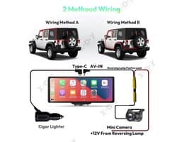 Dashcam Spiegel - Navigatiesysteem Auto - Dashcam voor auto - GPS Navigatie - Draadloze - 4K DVR - Bluetooth Audio - ADAS Systeem - 10.26" - Achteruitrijcamera
