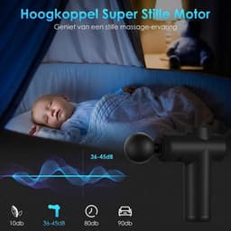 SNJY® Massage Gun - Massage Apparaat - Massage Pistool Professioneel - 99 Snelheden - 8 Massagekoppen - Zwart — thumbnail 4