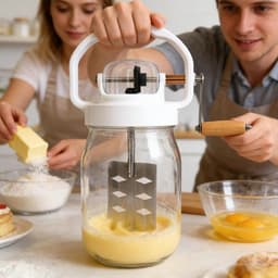 Handmatige botermaker - Keukenmixer Menggereedschap - Verse boter maken - Snel en voedselveilig - 1500 ml - Enkele Attribuut — thumbnail 4