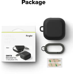 Ringke Hoesje Geschikt voor Samsung Galaxy Buds 4 / 4 pro - Onyx Magnetic Cover - TPU Case Zwart — thumbnail 2