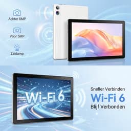 kotsren 11 Inch Tablet - Android 15 Tablets - 16GB RAM+128GB ROM - 6800mAh - 5G WIFI - Kindertablet Met Tablet Hoes Sleeve - Wit — thumbnail 3