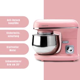 RUX® Mixer met mengkom - Mixer - Mixer met mengkom keukenmachine - Roze - 21cm x 35cm x 32cm — thumbnail 3